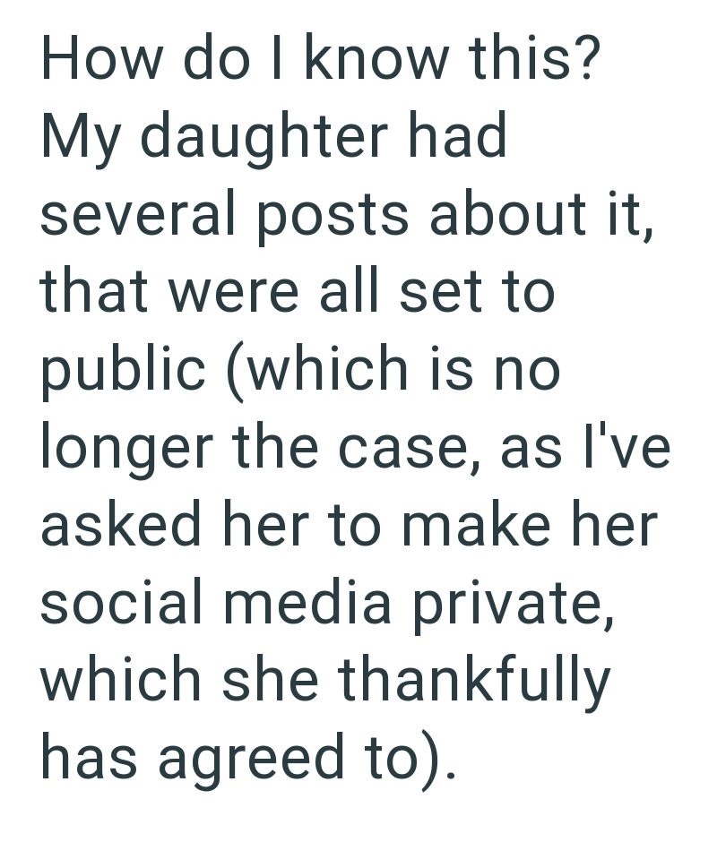 How do I know this? My daughter had several posts about it, that were all set to public (which is no longer the case, as I've asked her to make her social media private, which she thankfully has agreed to).