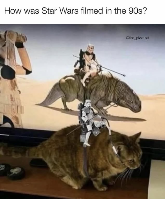 @the_pizzacat How was Star Wars filmed in the 90s? JEA