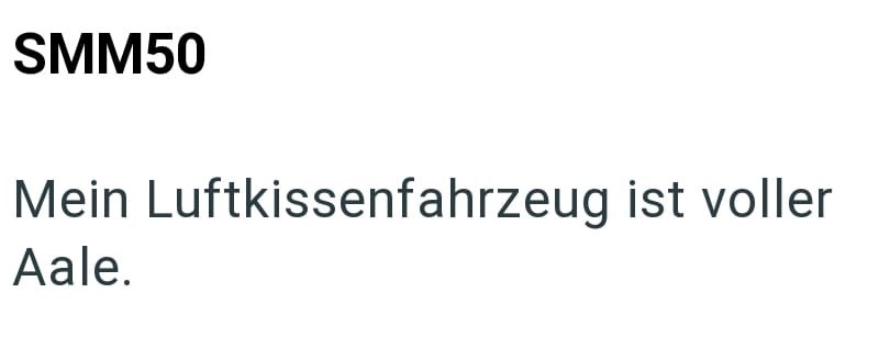 SMM50 Mein Luftkissenfahrzeug ist voller Aale.