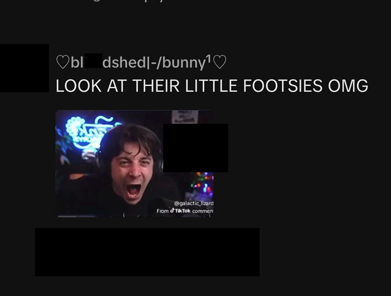 blodshed|-/bunny1♡ LOOK AT THEIR LITTLE FOOTSIES OMG @galactic lizard From Tik Tok commen