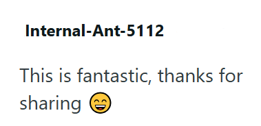 Internal-Ant-5112 This is fantastic, thanks for sharing ED