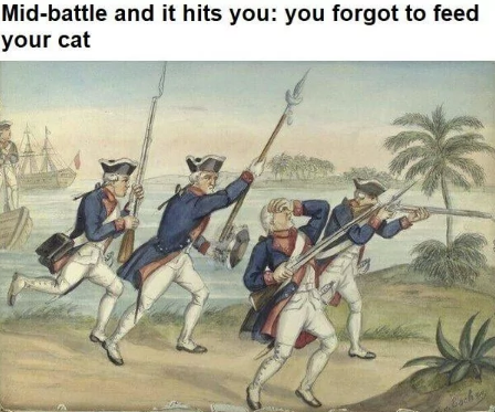 Mid-battle and it hits you: you forgot to feed your cat Loch