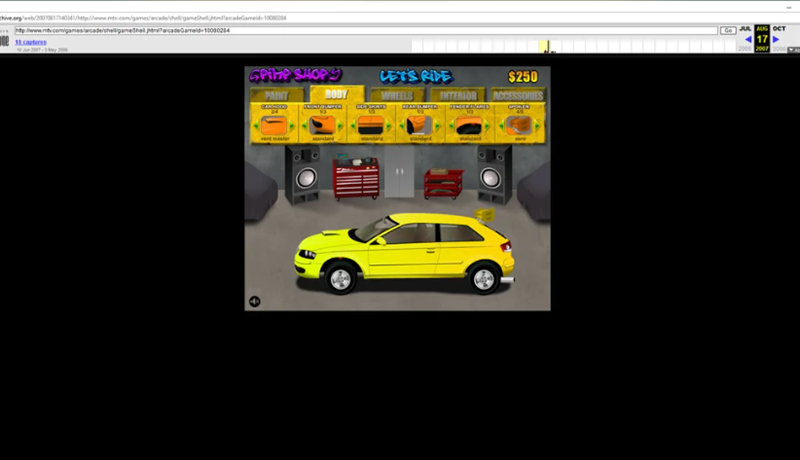 hive.org/web/20070817140341/http://www.mtv.com/games/arcade/shell/gameShellacadeGameid-10080284 http:/www.m.com/games/arcade/shelligamehel marcadeGame 10000284 SPIMP SHOP PAINT LET'S RIDE RODY WHEELS $250 INTERIOR ACCESSORIES BEADELMAR DESCHREVARED Go JUL AUG OCT 17 2006 2007