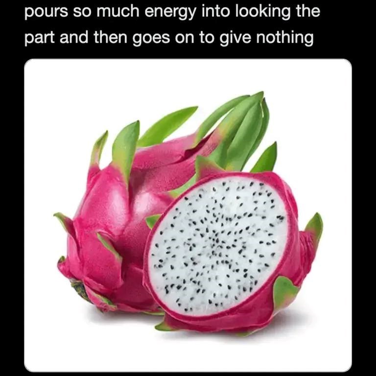 pours so much energy into looking the part and then goes on to give nothing