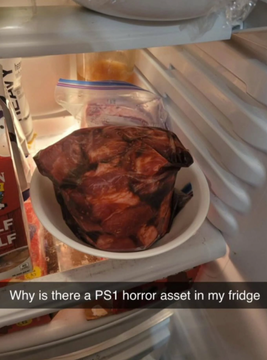 LF LF ICAVY Why is there a PS1 horror asset in my fridge