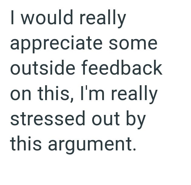 I would really appreciate some outside feedback on this, I'm really stressed out by this argument.