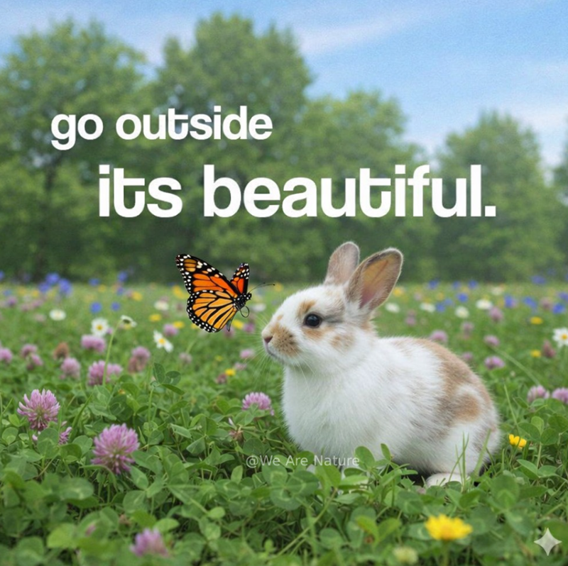 go outside its beautiful. @We Are Nature