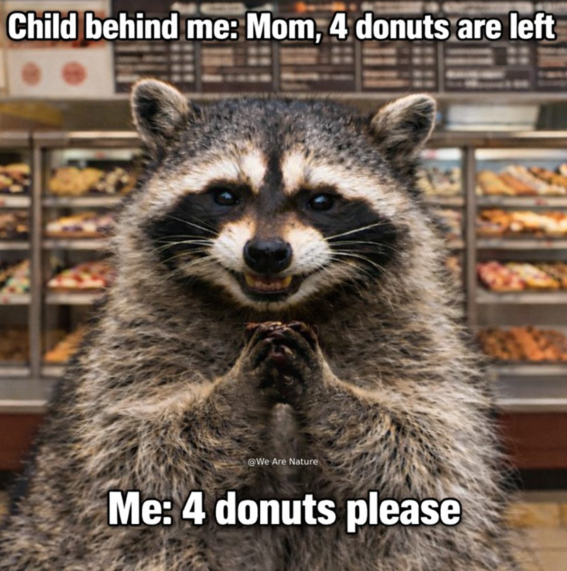 Child behind me: Mom, 4 donuts are left @We Are Nature Me: 4 donuts please