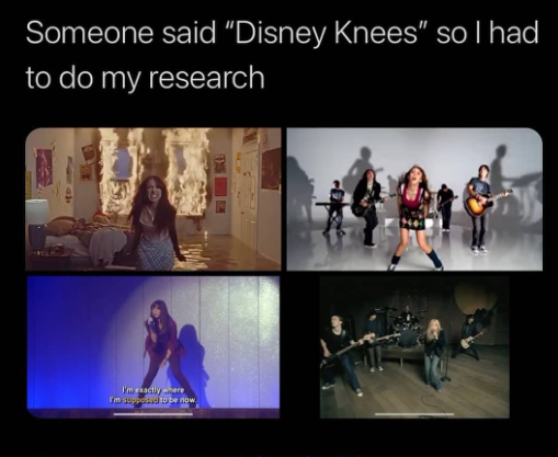 Someone said "Disney Knees" so I had to do my research I'm exactly where I'm supposed to be now.