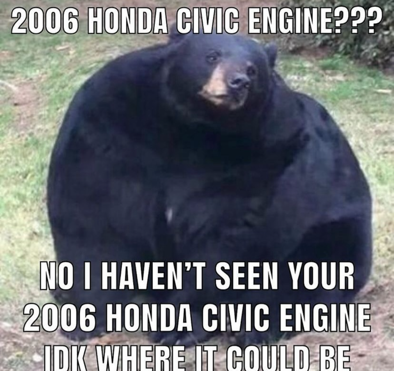 2006 HONDA CIVIC ENGINE??? NO I HAVEN'T SEEN YOUR 2006 HONDA CIVIC ENGINE HERE IDK WHERE IT COULD BE