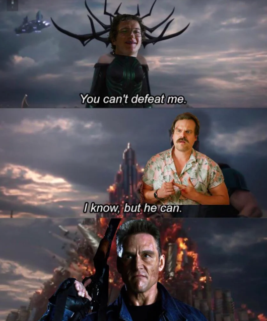 You can't defeat me. I know, but he can.