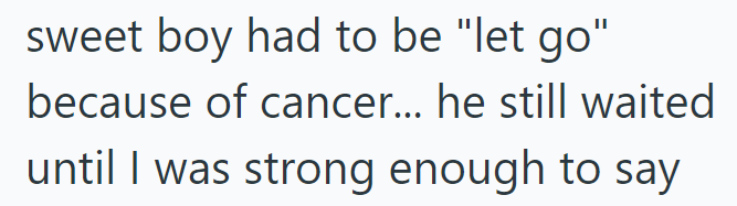 sweet boy had to be "let go" because of cancer... he still waited until I was strong enough to say