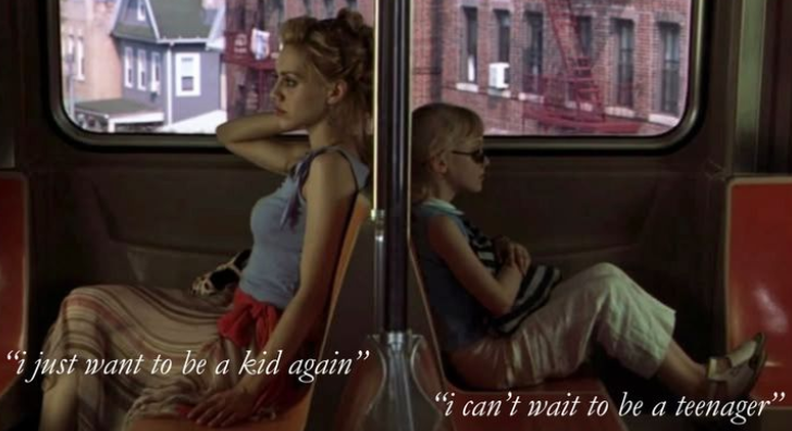 " just want to be a kid again" "i can't wait to be a teenager"