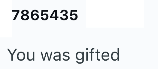7865435 You was gifted