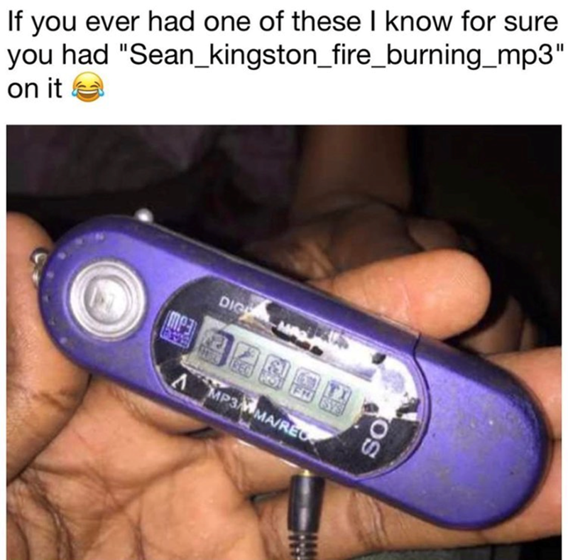 If you ever had one of these I know for sure you had on it "Sean_kingston_fire_burning_mp3" MP DIG A MP3/MMA/REC OS