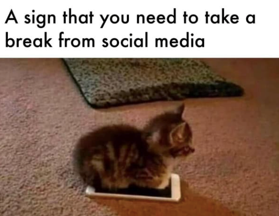 A sign that you need to take a break from social media