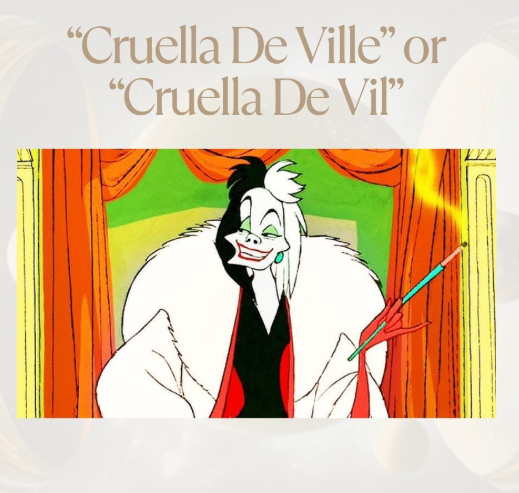"Cruella De Ville" or "Cruella De Vil"