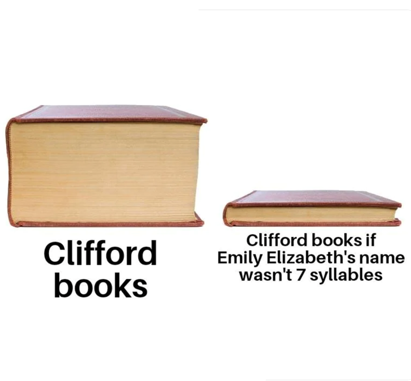 Clifford books Clifford books if Emily Elizabeth's name wasn't 7 syllables