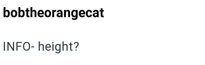 bobtheorangecat INFO-height?