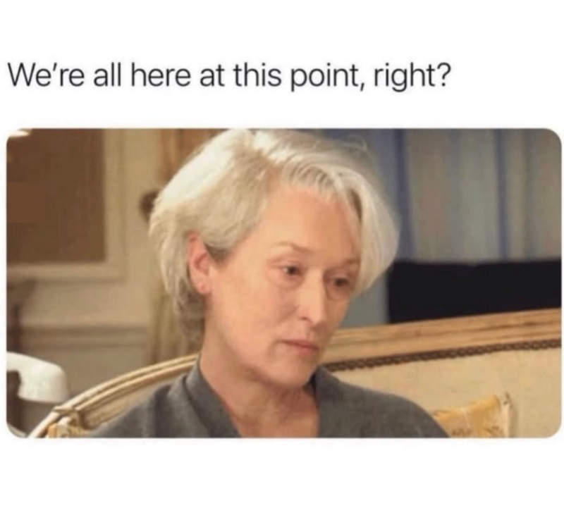 We're all here at this point, right?