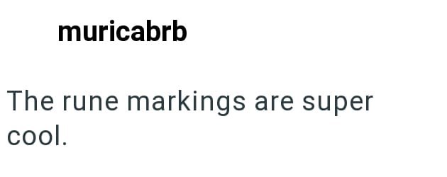 muricabrb The rune markings are super cool.