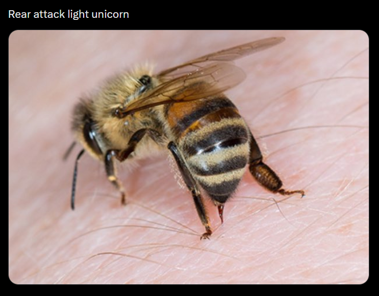 Rear attack light unicorn