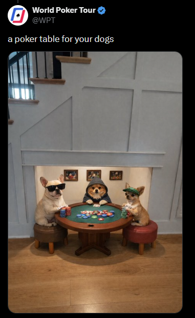 World Poker Tour @WPT a poker table for your dogs