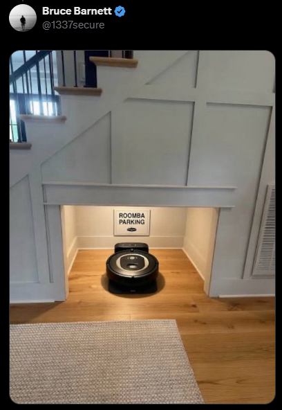 Bruce Barnett @1337secure ROOMBA PARKING