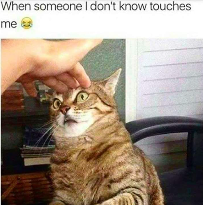 When someone I don't know touches me