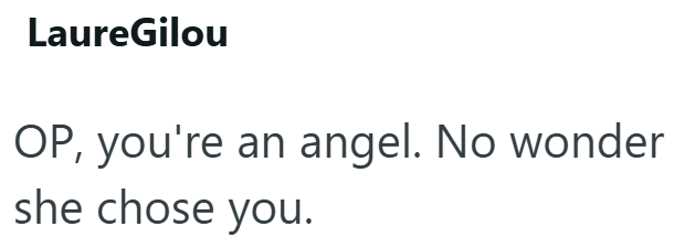 LaureGilou OP, you're an angel. No wonder she chose you.