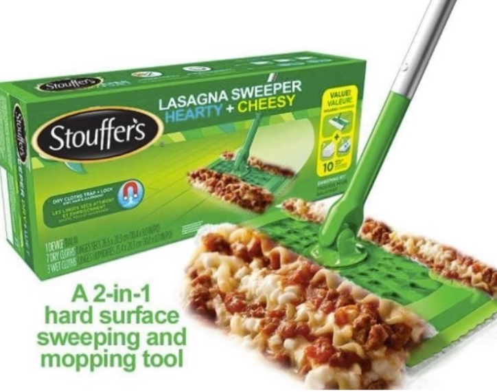 StoufferEPER DRYWET Stouffer Stouffer's LASAGNA SWEEPER HEARTY+CHEESY VALUE VALEUR DRY CLOTHS TRAP & LOCK LFS HOES SECS ATTENT IDENCE BALA TORY CLOTHS INCES SEKS 652034 3 WET CLOTHS INGESTAPORES BA A 2-in-1 hard surface sweeping and mopping tool 10