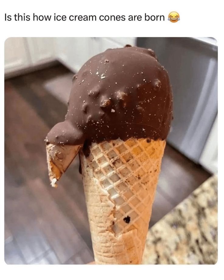 Is this how ice cream cones are born