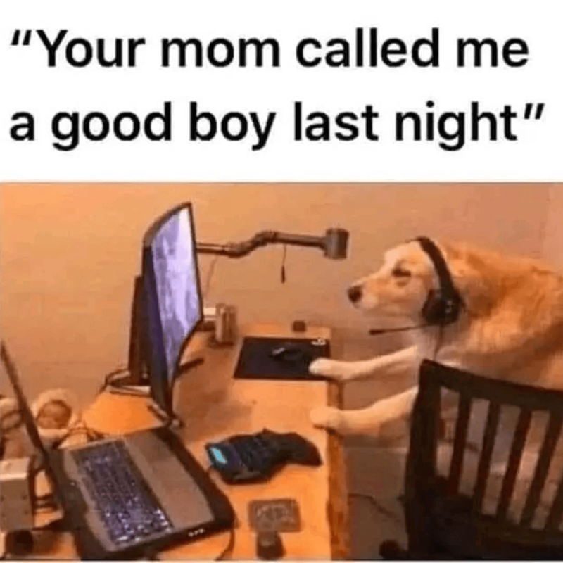 "Your mom called me a good boy last night"