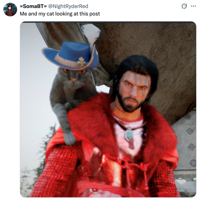 =SomaBT= @NightRyderRed Me and my cat looking at this post