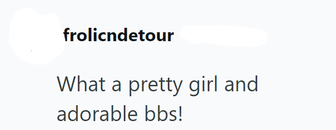 frolicndetour What a pretty girl and adorable bbs!