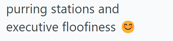 purring stations and executive floofiness