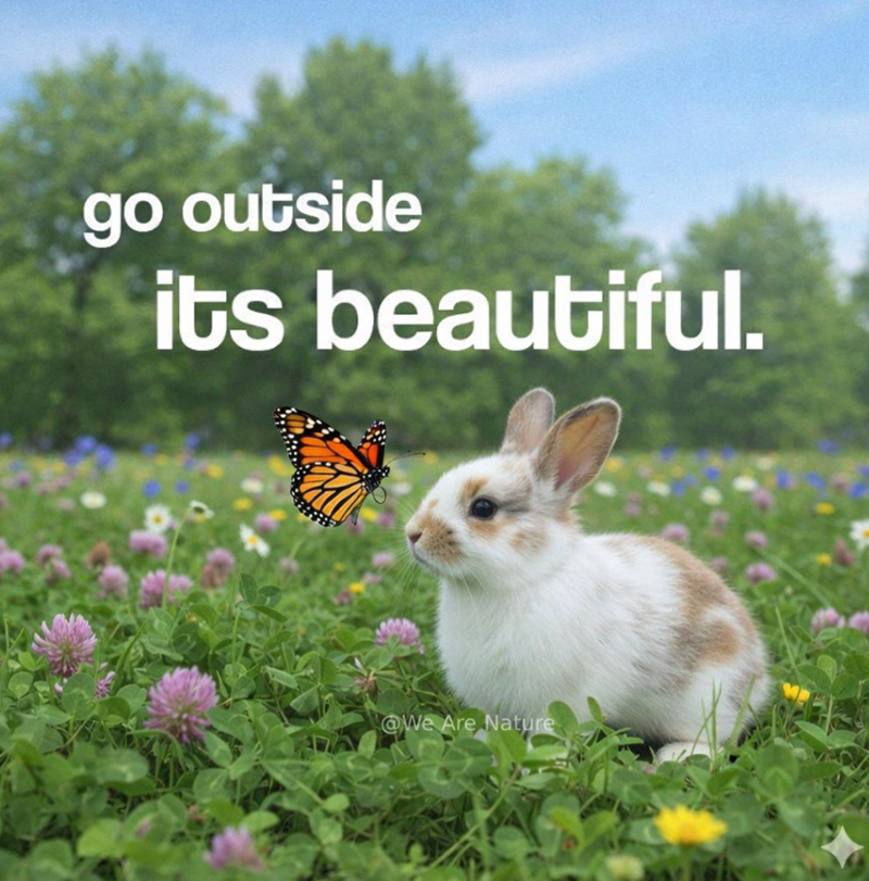 go outside its beautiful. @We Are Nature