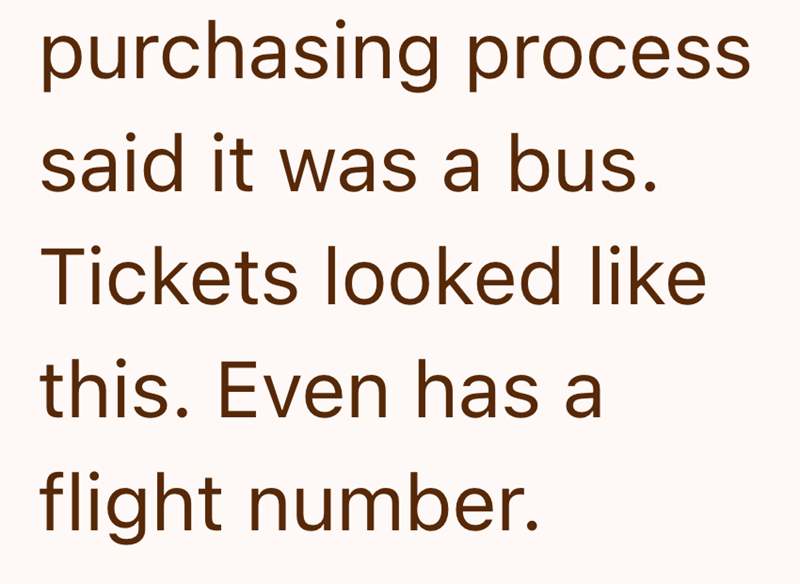 purchasing process said it was a bus. Tickets looked like this. Even has a flight number.