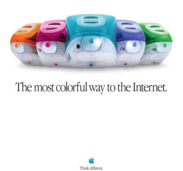 The most colorful way to the Internet. Think different.