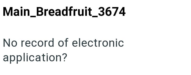 Main_Breadfruit_3674 No record of electronic application?