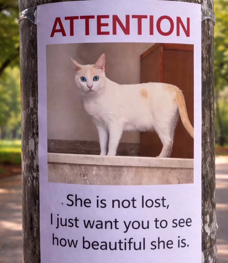 ATTENTION She is not lost, I just want you to see how beautiful she is.