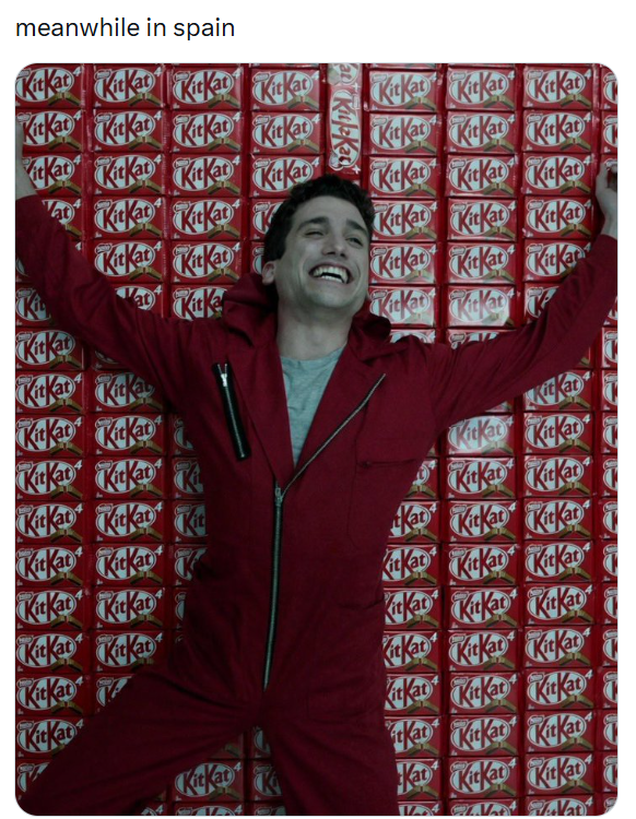 meanwhile in spain K at KitKat KitKat Kitkap Kulka