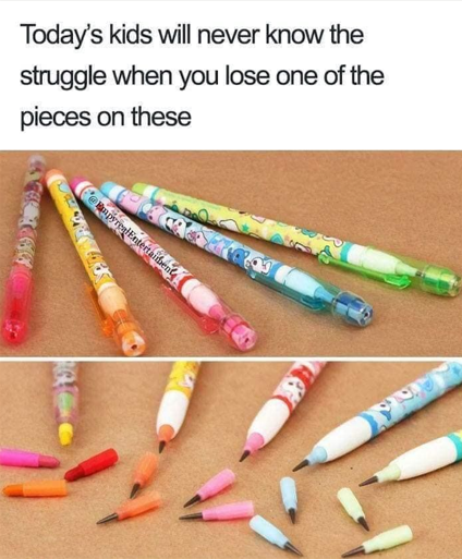 Today's kids will never know the struggle when you lose one of the pieces on these EmpyrealEntertaibent