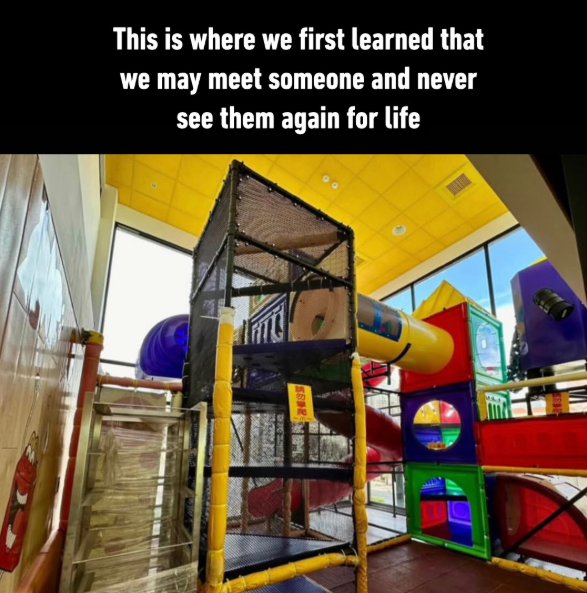 This is where we first learned that we may meet someone and never see them again for life