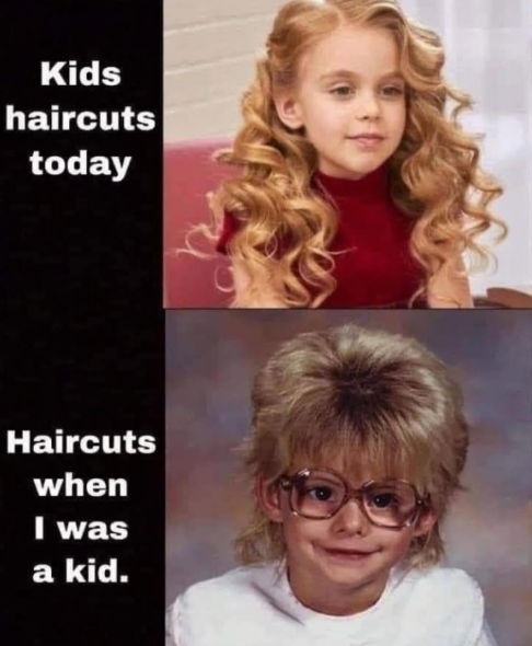 Kids haircuts today Haircuts when I was a kid.
