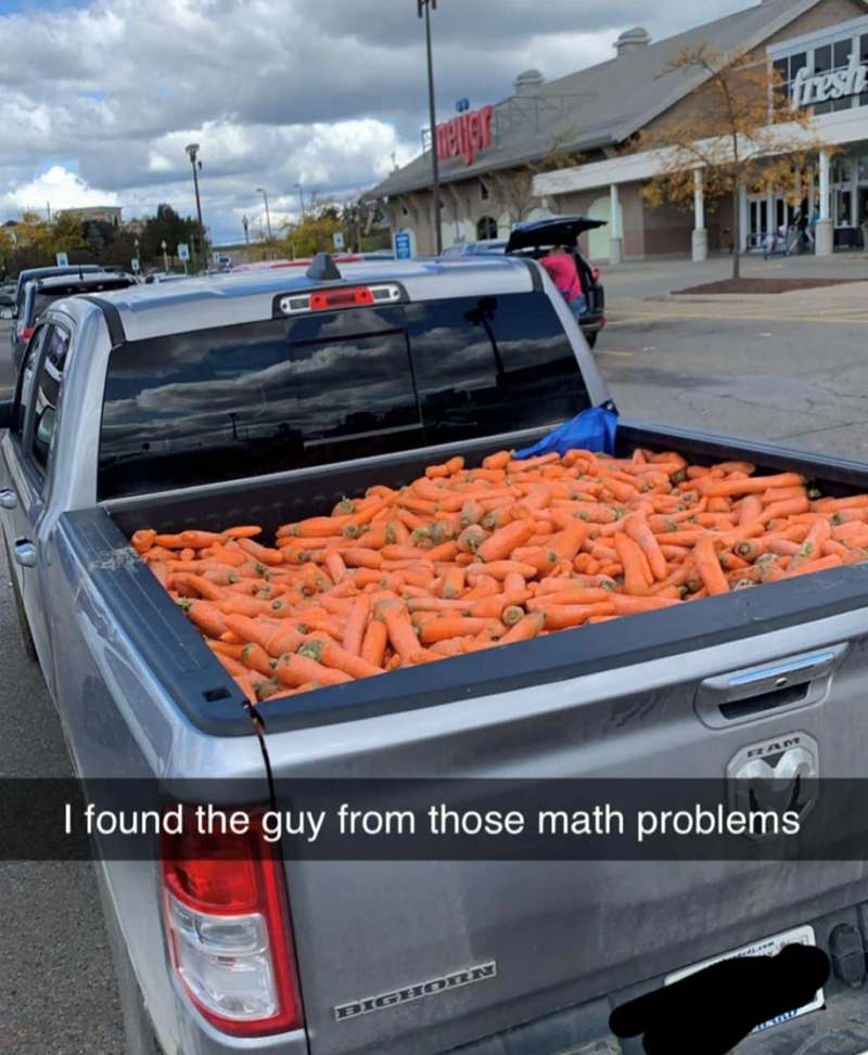 I found the guy from those math problems fresh