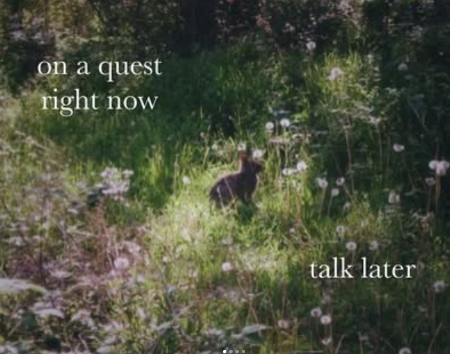 on a quest right now talk later