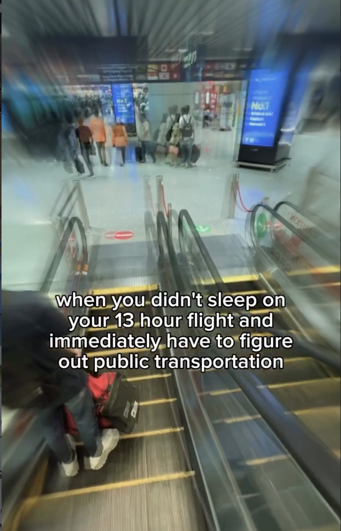No.1 MOT when you didn't sleep on your 13 hour flight and immediately have to figure out public transportation