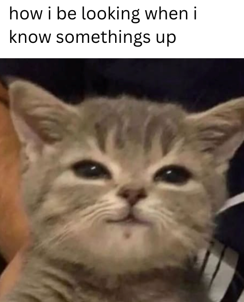 how i be looking when i know somethings up