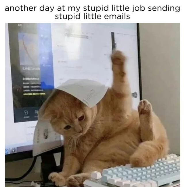 another day at my stupid little job sending stupid little emails 98 139